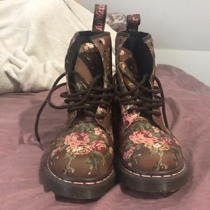 Brown floral docs size 39/8